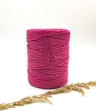 Load image into Gallery viewer, Lipstick vibrant pink 4mm Recycled cotton spool | Macrame &amp; weaving supplies