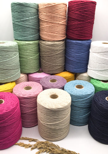 4mm Recycled cotton spool | Macrame & weaving fibre supplies for sale uk
