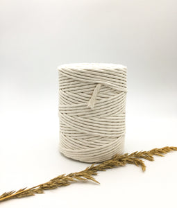 Natural 4mm Recycled cotton spool | Macrame & weaving supplies
