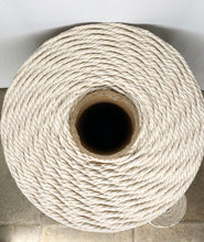 Load image into Gallery viewer, Giant Recycled 6mm Natural 3-ply cotton rope - Clover Creations UK