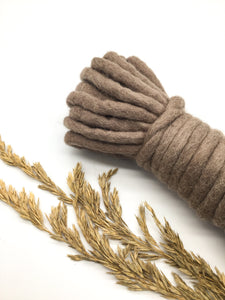 Brown Colourful Hand felted merino yarn | Macrame & Weaving fibre