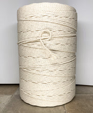 Load image into Gallery viewer, Giant Recycled 6mm Natural 3-ply cotton rope - Clover Creations UK